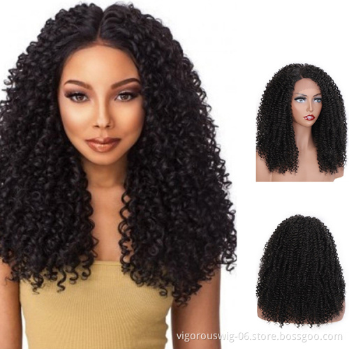 Vigorous Top Quality Brazilian Jerry Curly Short Bob Lace Front Wigs Side Part High Temperature Synthetic Wigs For Women